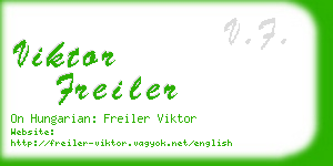 viktor freiler business card